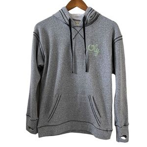 Albion NEW Hooded Pullover Sweatshirt In Gray Size S